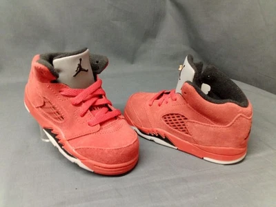 Zapatillas Retro Air Jordan 5 Niño Pequeño Rojo/Negro/Blanco Talla 8C Gamuza ¡NUEVAS SIN CAJA!! Foto 1 de 4