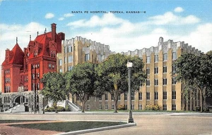 # K2584 TOPEKA, KS.    POSTKARTE, SANTA FE HOSPITAL - Bild 1 von 2