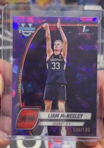 2024-25 Bowman University Chrome U Sapphire Liam McNeeley Purple Sapphire /100 - Picture 1 of 3