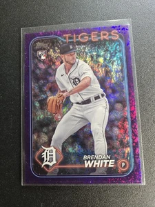 2024 Topps Series 1 ⚾ Brendan White #8 Purple Holofoil RC /799 Detroit Tigers - Picture 1 of 3
