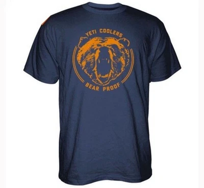 Yeti медведь доказательство коротким рукавом рубашка - темно-синий - Sz XL - Изображение 1 из 3