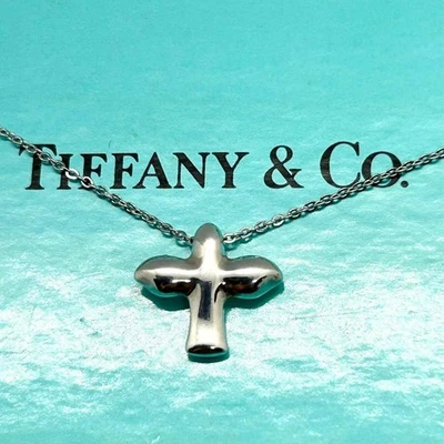 Tiffany Bird Cross Pendant Sv925 Small External Chain Seagull - Image 1 of 4