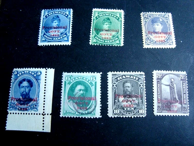 Hawaii 1883-1893 54, 55, 57, 58 ,60, 61, 64 -F VF MNH. MH & MOG - See Photos - Image 1 of 4