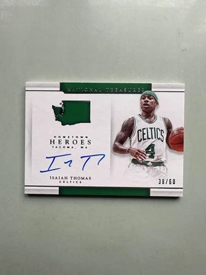 Panini National Treasures Hometown Heroes 2016 autógrafo Isaiah Thomas/60 Foto 1 de 4