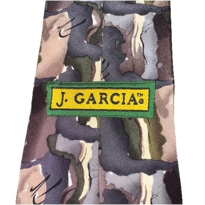 Jerry Garcia Corbata Cuello Para Hombre Verde Camuflaje Seda Adulto Vestido Artista Retro EE. UU. Foto 1 de 4