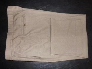 Zanella Made in Italy Stefano W40 L32 Brown all Wool Pleated Dress Pants - Picture 1 of 5