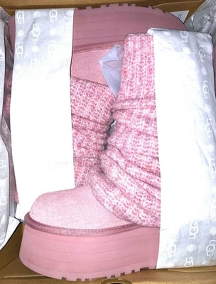 Women’s Size 5 - Ugg Classic Mini Dipper Legwarmer Pink Dawn NEW IN HAND RECEIPT - Image 1 of 4