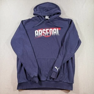 Puma Arsenal Gunners Hoodie Mens 2XL Blue Fleece Sweatshirt Pullover Soccer - Picture 1 of 9