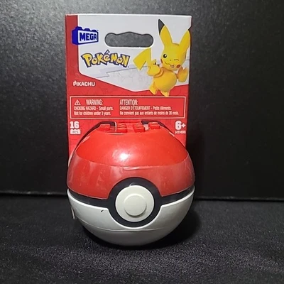 Pokémon Poke Ball Pikachu Mega Building Set with 16 Pieces - NEW - Unopened - Image 1 of 3