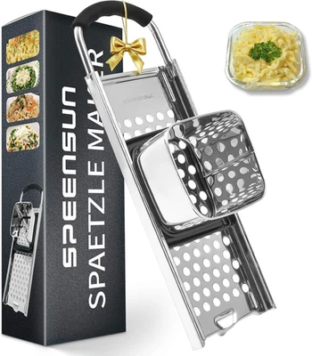 Spaetzle Maker, Premium Grade Stainless Steel Spaetzle Press, Efficient Homemade - Image 1 of 4