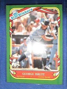 1987 Fleer Star Stickers George Brett #15 HOF Kansas City Royals MVP MLB LEGEND