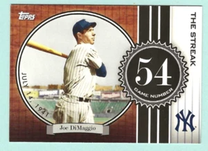 2007 Topps The Streak Insert #JD54 Joe DiMaggio New York Yankees - Picture 1 of 2