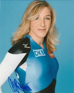 SEXY FOTO ANNI FRIESINGER FIRMADA ALEMANIA PATINAJE DE VELOCIDAD 8x10 #1 PRUEBA DE ANNA - Imagen 1 de 2