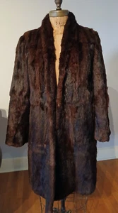 Vintage 1940s Fur Coat Knee Length - Picture 1 of 20