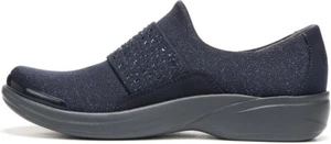 New BZees Women's Pizazz Slip-On Loafer Blue Sparkle Shoes Size 7.5 Wide NIB - Picture 1 of 5