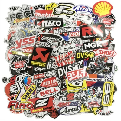 Lot Set of 120 Motorcycle Motocross Decals Stickers Pack Racing ATV UTV Dirtbike - Image 1 of 4