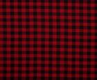 Buffalo Plaid 1 Inch Red Black Checkered FabricQuarter Yard (9"x43")