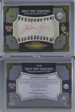 2005 Upper Deck Sweet Spot Signatures Red & Blue Stitched Ink /10 Jason Bay Auto