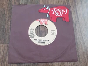 BEE GEES - TOO MUCH HEAVEN 7" US 1978 RSO RECORDS EX - Picture 1 of 4