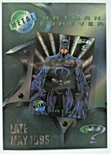 BATMAN FOREVER 1995 Fleer Metal Promo 5" x 7" Premiere Movie Art Edition Sheet - Picture 1 of 2