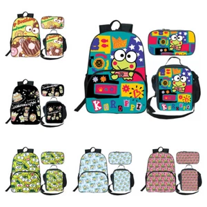 3-teilig Keroppi Anime Schule Rucksack Set Schulter Lunch Taschen Bleistiftetui Reisen - Bild 1 von 41