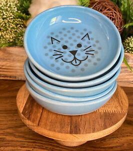 Van Ness ECOWARE  Non-Skid Cat Dishes Set Of 5 Blue