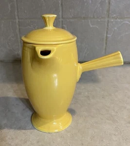 Vintage Fiesta After Dinner (AD) Demitasse Coffee Pot~yellow~Stick Handle~Rare - Picture 1 of 10