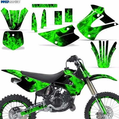 MX Graphics Decals + # Plates Decal for Kawasaki KX85 and KX100 2001-2013 ICE G - Imagem 1 de 4