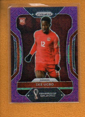 Ike Ugbo 2022 Panini Prizm FIFA World Cup Prizms Purple Mojo RC #48 /49 Canada - Image 1 of 2