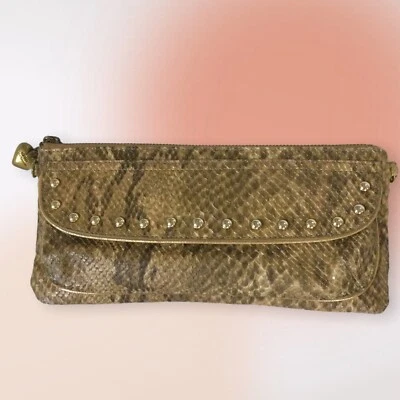 Bolso sin asas Kathy Van Zeeland piel de serpiente pitón con cremallera superior Foto 1 de 4