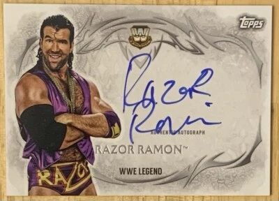 2015 Topps WWE Undisputed  RAZOR RAMON (Scott Hall) Autograph On Card Auto HOF 3 - Image 1 of 2