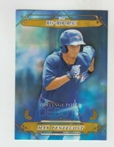 Max Pentecost 2015 TOPPS PRO DEBUT DISTINGUISHED DEBUTS PARALLEL /50 BLUE JAYS
