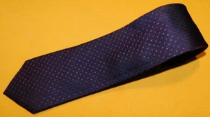 HUGO BOSS MADE IN ITALY BROWN/DARK BROWN/PURPLE DOTS MOTIF TIE - DESIGNER TIES. - Picture 1 of 3