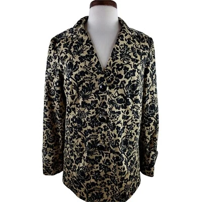 R.Q.T. Chaqueta Blazer Mujer Talla Pequeña Negra Tostada Grandes Botones Carrera Retro Y2K Foto 1 de 4