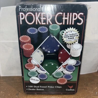 Professional Poker Chips - 100 Dual Toned Chips - New & Sealed free P&P - Image 1 of 4