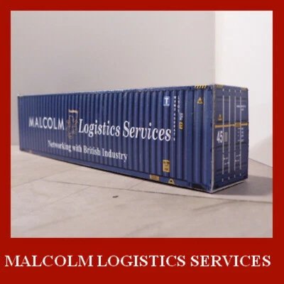 Malcolm Logistics Model Shipping Containers HO 1:87 or OO 1:76 Gauge 45ft x 3 - Image 1 of 4