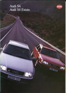 Audi S4 & S4 Kombi UK Markt Verkaufsprospekt + Datenblatt 1993 - Bild 1 von 1