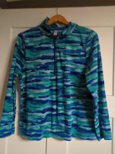 Exertek Womens Petite Green Blue Half-Zip Jacket, PXL (XL) Soft Fleece - Picture 1 of 5