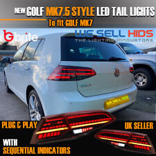 VW GOLF MK7 7.5 GTD R LED TAIL LAMPS for  SEQUENTIAL FLOWING INDICATOR UK GTI