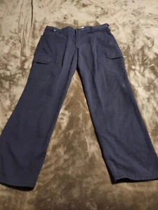 Carhartt FR FLAME RESISTANT 344-20 size 36×30 Navy Blue Cargo work Pants Arc2 - Picture 1 of 12