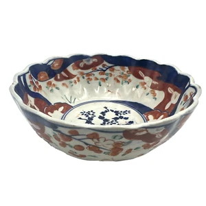 Antique Vintage Imari Ware Bowl Japanese Asian Porcelain Scalloped - Picture 1 of 12
