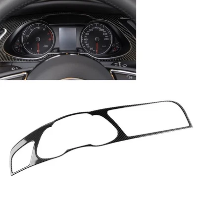 LHD Carbon Fiber Look Console Instrument Panel Cover Trim For Audi A4 B8 RS4 S4 - Image 1 of 4