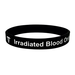 Pulsera médica de sangre irradiada pulsera de conciencia para trastornos hemorrágicos Reino Unido - Imagen 1 de 11