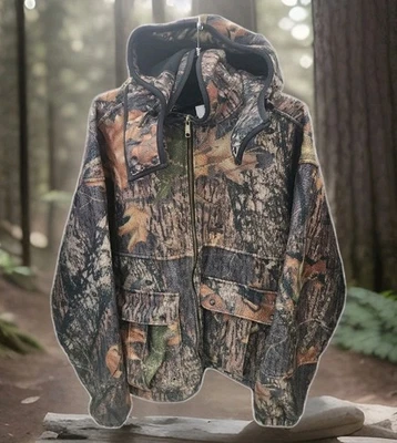 Rivers West H2P Jacket Mens XL Mossy Oak Camo Waterproof Fleece Hooded Hunting - Image 1 of 4