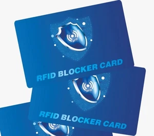 2 x RFID Signal Blocking Cards. Credit & Debit Card Blocker Protector KEEP SAFE - Picture 1 of 4