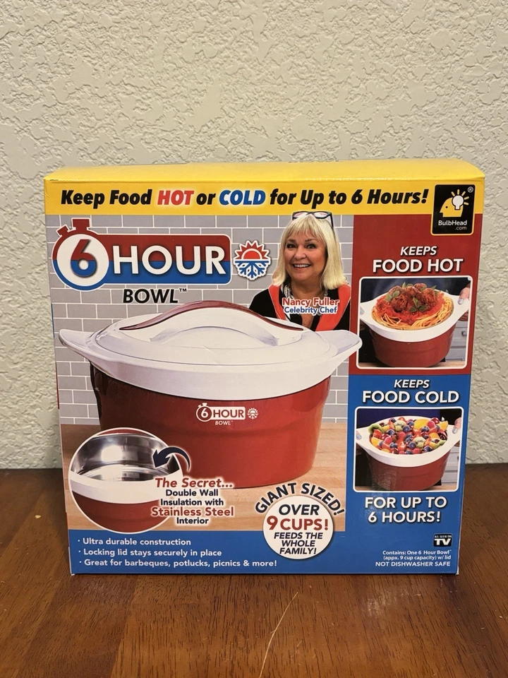 6 Hour B0wl as Seen 0n TV With Celebrity Chef Nancy Fuller–stainless Steel