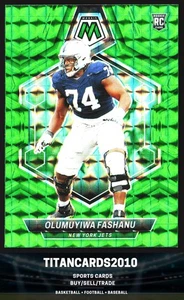 Olumuyiwa Fashanu 2024 Panini Mosaic Green Prizm Rookie RC New York Jets #311 - Foto 1 di 2