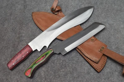 LOT OF 2- 15 To 16INCH HANDMADE J2 STEEL SKINER KNIFE MIX HANDLE# B-582 - Image 1 of 4