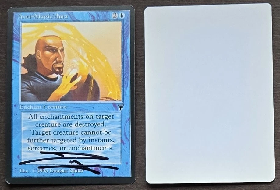 Signed MTG Magic Artist Proof _ Legends _ ANTI-MAGIC AURA _ Doug Shuler VHTF! - Image 1 of 3