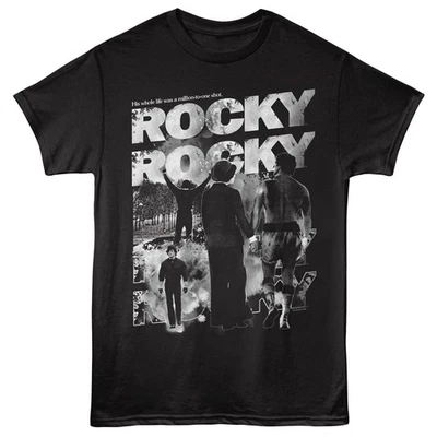 Rocky Balboa T-Shirt Movie 1976 Italian Stallion ROCKY  New Black Cotton - Image 1 of 3